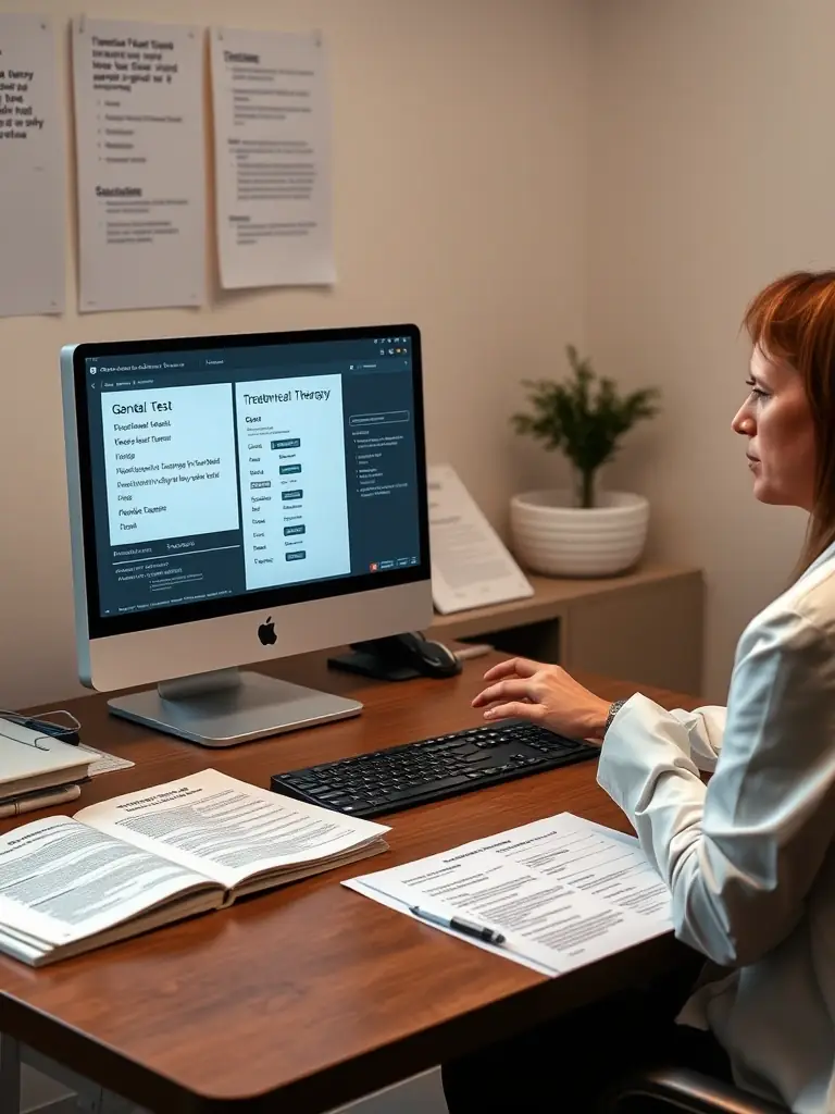 An image showcasing the integration of genetic testing results, therapy sessions, and outpatient treatment plans, illustrating the comprehensive approach of NeuDefense360.